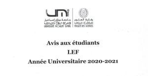Lire la suite à propos de l’article Avis aux étudiants-LEF