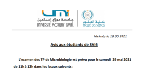 Lire la suite à propos de l’article Avis aux étudiants de SV6
