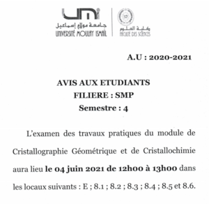 Lire la suite à propos de l’article Avis aux étudiants SMP4