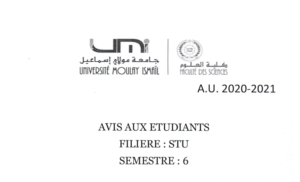 Lire la suite à propos de l’article AVIS AUX ÉTUDIANTS STU 6
