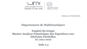 Lire la suite à propos de l’article Emploi du temps ANEDP 2021-2022