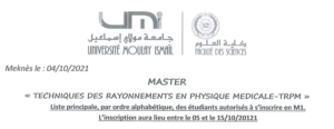 Lire la suite à propos de l’article Liste principale et liste d’attente TRPM 2021-2022