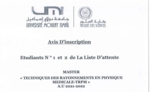 Lire la suite à propos de l’article Liste d’attente TRPM 2021-2022