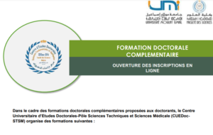 Lire la suite à propos de l’article FORMATION DOCTORALE COMPLEMENTAIRE -OUVERTURE DES INSCRIPTIONS EN LIGNE
