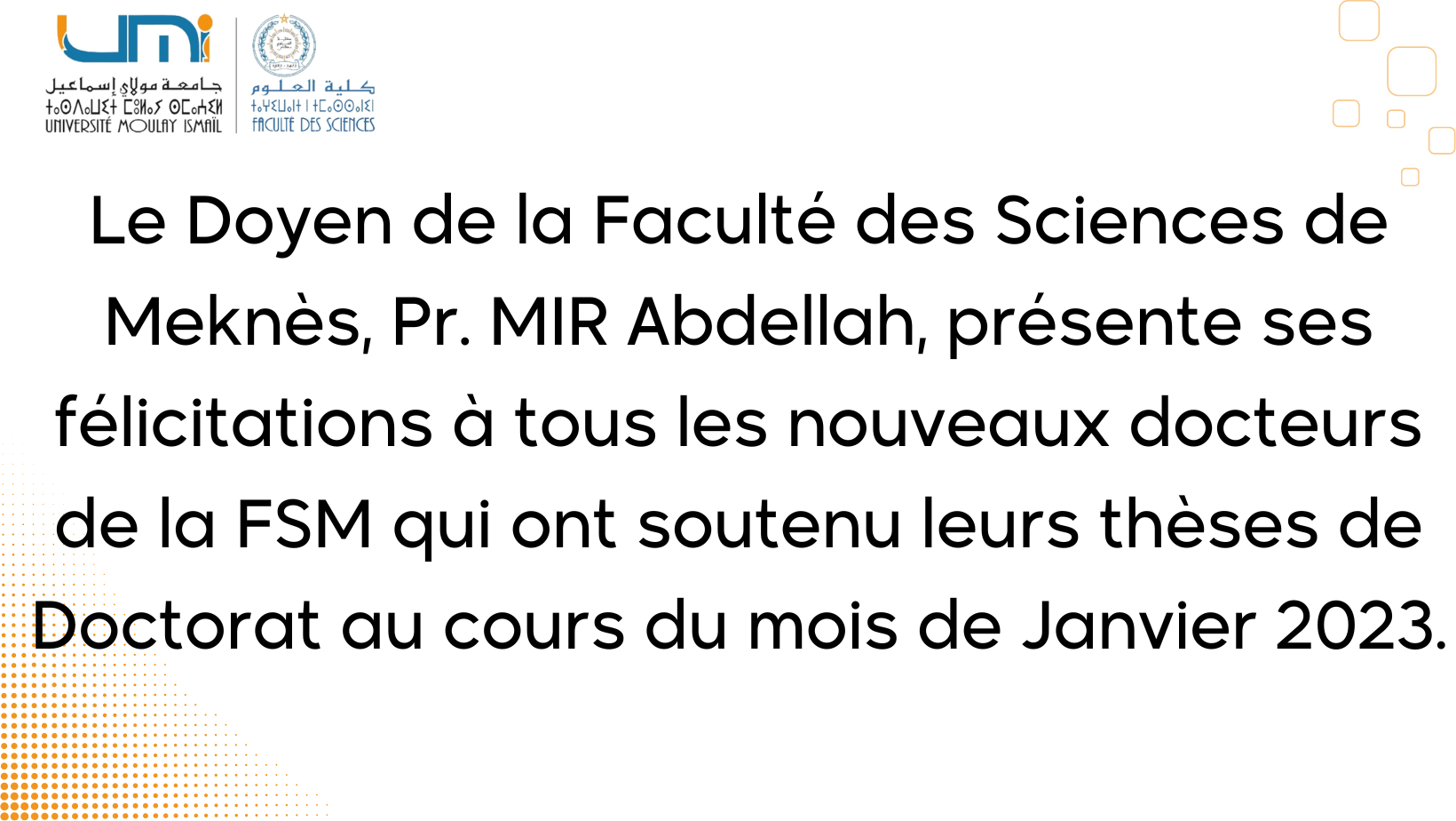 Lire la suite à propos de l’article Félicitations