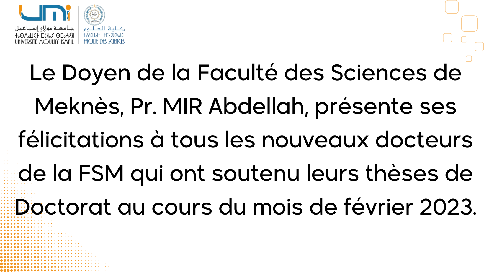 Lire la suite à propos de l’article Félicitations