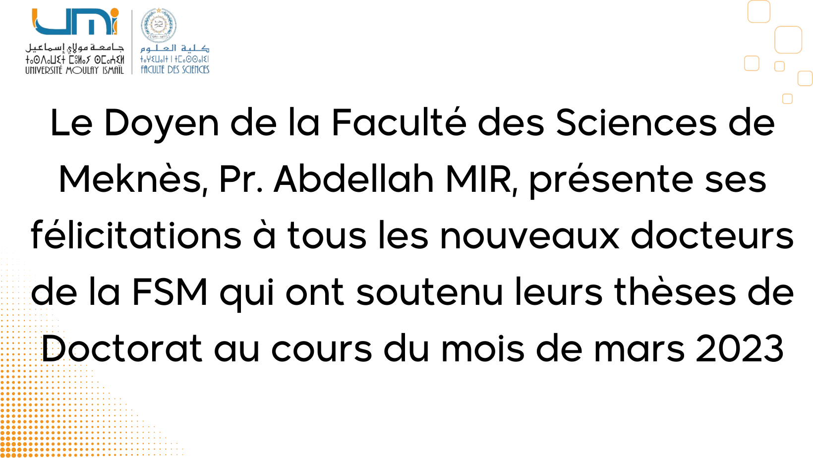 Lire la suite à propos de l’article Félicitations