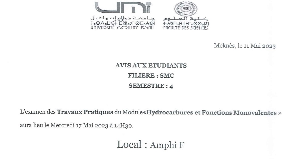 Lire la suite à propos de l’article Avis aux étudiants SMC4