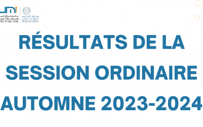 RÉSULTATS DE LA SESSION ORDINAIRE (AUTOMNE 2023-2024)