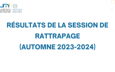 Résultats de la session de rattrapage (Automne 2023-2024)